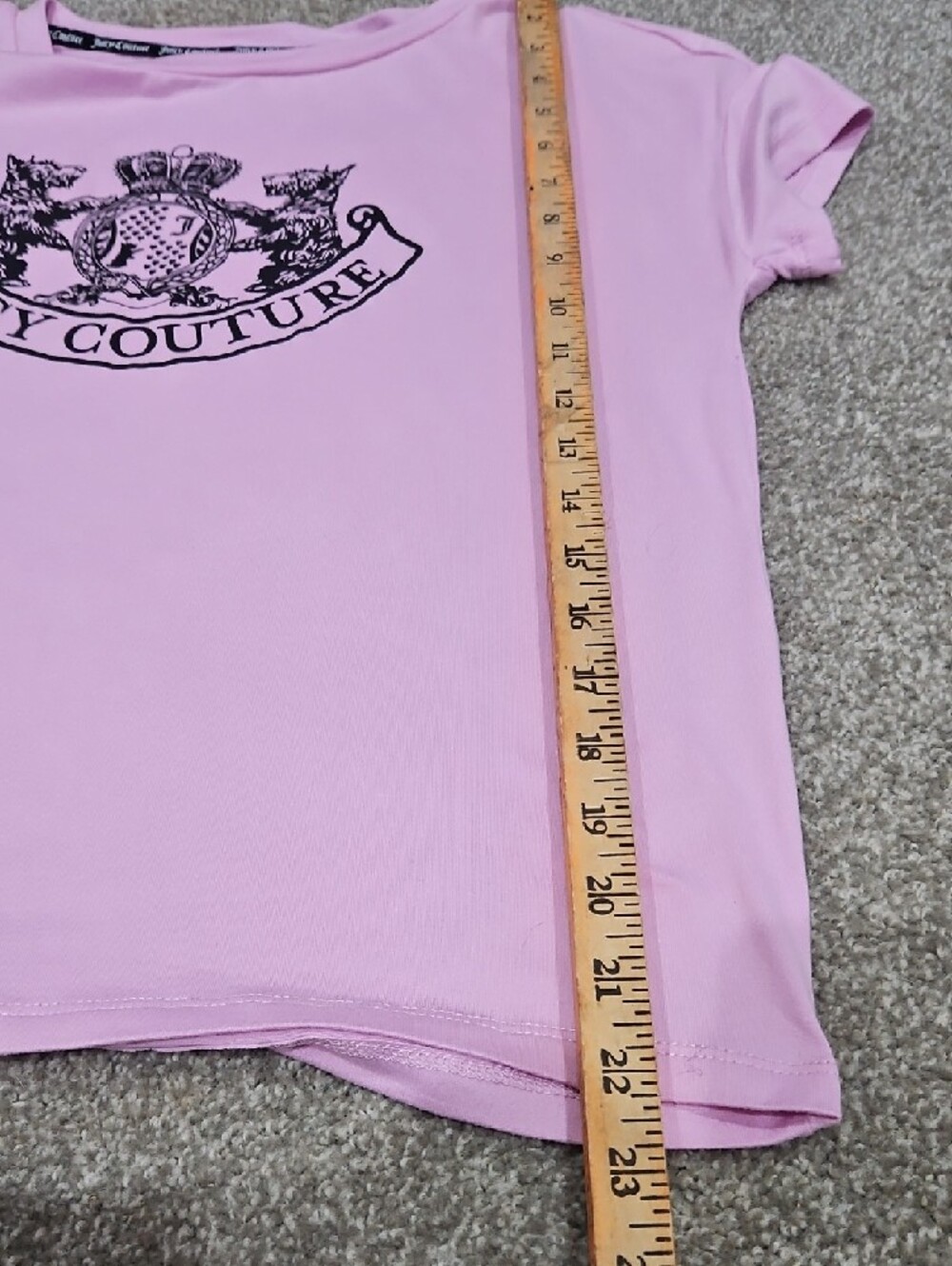 Juicy Couture Pink Lilac Crest Logo Tee - Picture 6 of 6